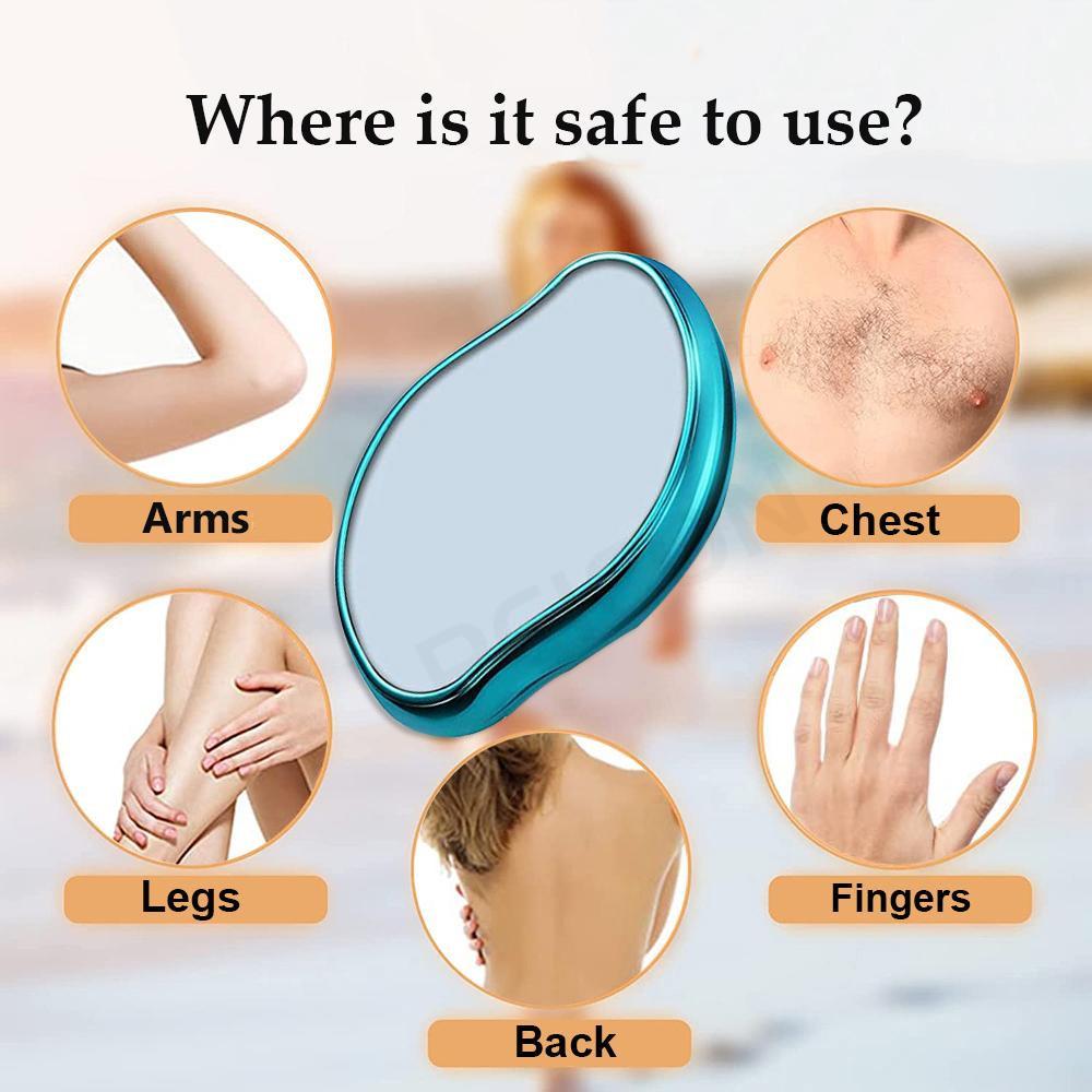 Эпилятор для удаления волос, хрустальное стекло, ластик для волос, безболезненный, безопасный, легкая очистка, многоразовый инструмент для депиляции тела, эпилятор для женщин