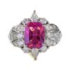 Xiancan Jewelry 2023 Pink Moissanite Silver Ring - Niche Light Luxury Style