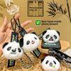 Panda Cartoon Bear Head Happy Emojis Plush Phone Lanyard Pendant Keychain