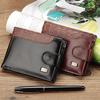 New Men Wallets Patchwork Leather Short Male Purse With Coin Pocket Card Holder Brand Trifold Wallet Men Clutch Money Bag