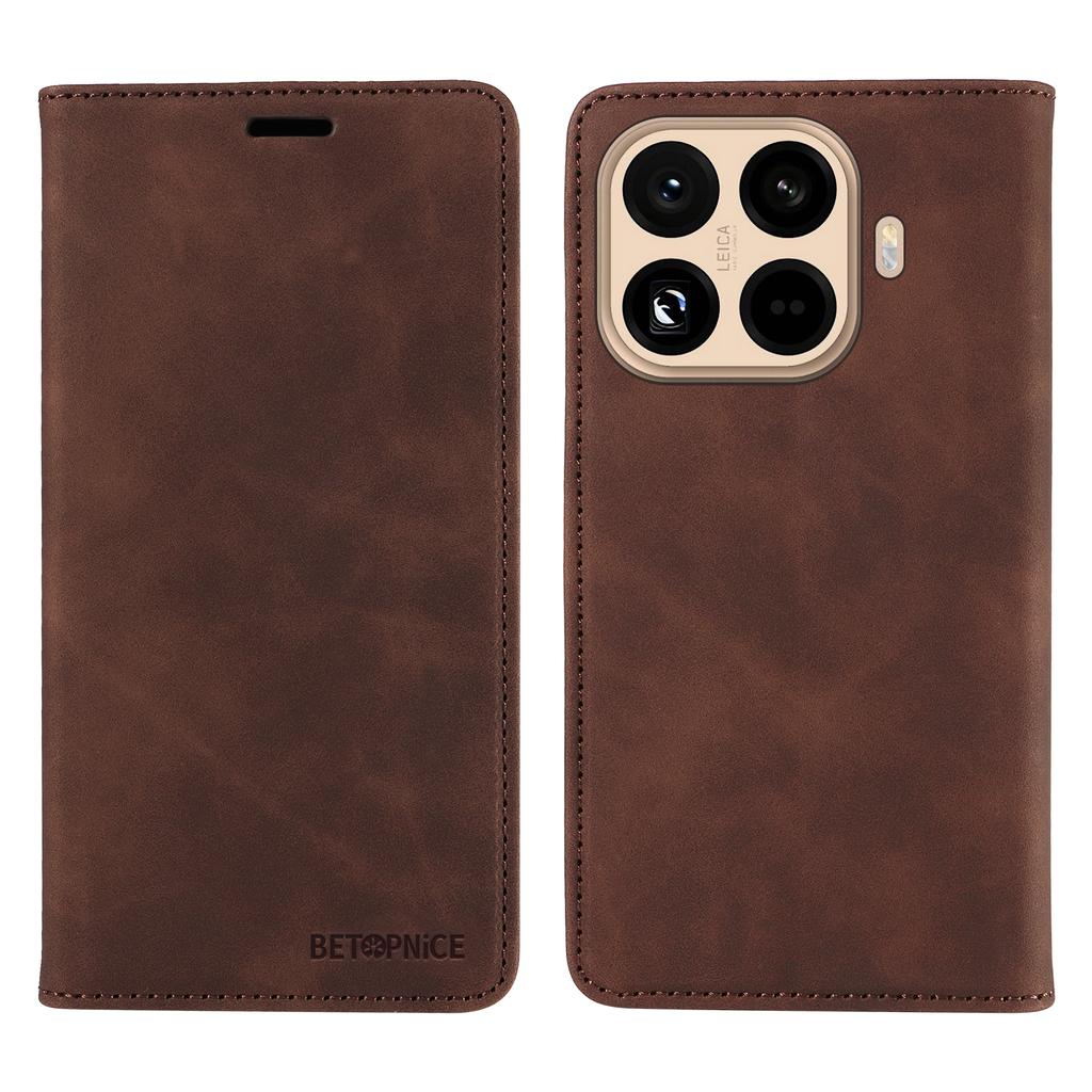 Чехол для Xiaomi 15T Pro BETOPNICE Магнитная застежка Блокирующий RFID кошелек Подставка Кожаный чехол для телефона