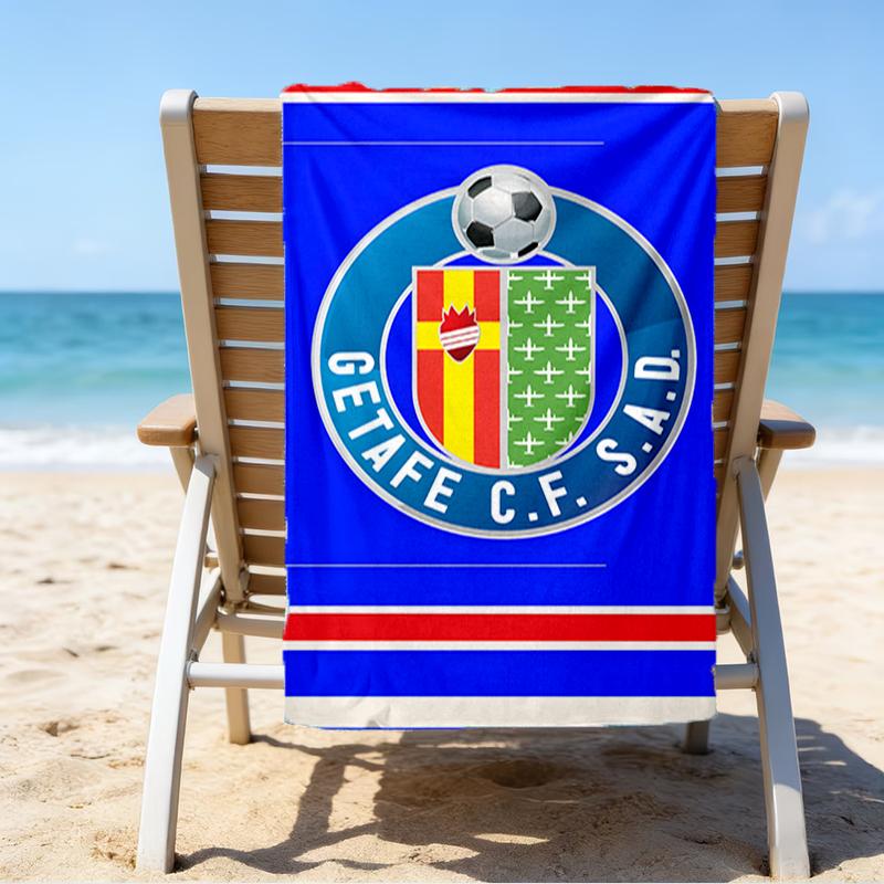 Getafe Football Crest Beach Towel - Soft, Absorbent Microfiber, Lightweight, Ideal for The Beach, Parties, Travel, Camping fan gifts