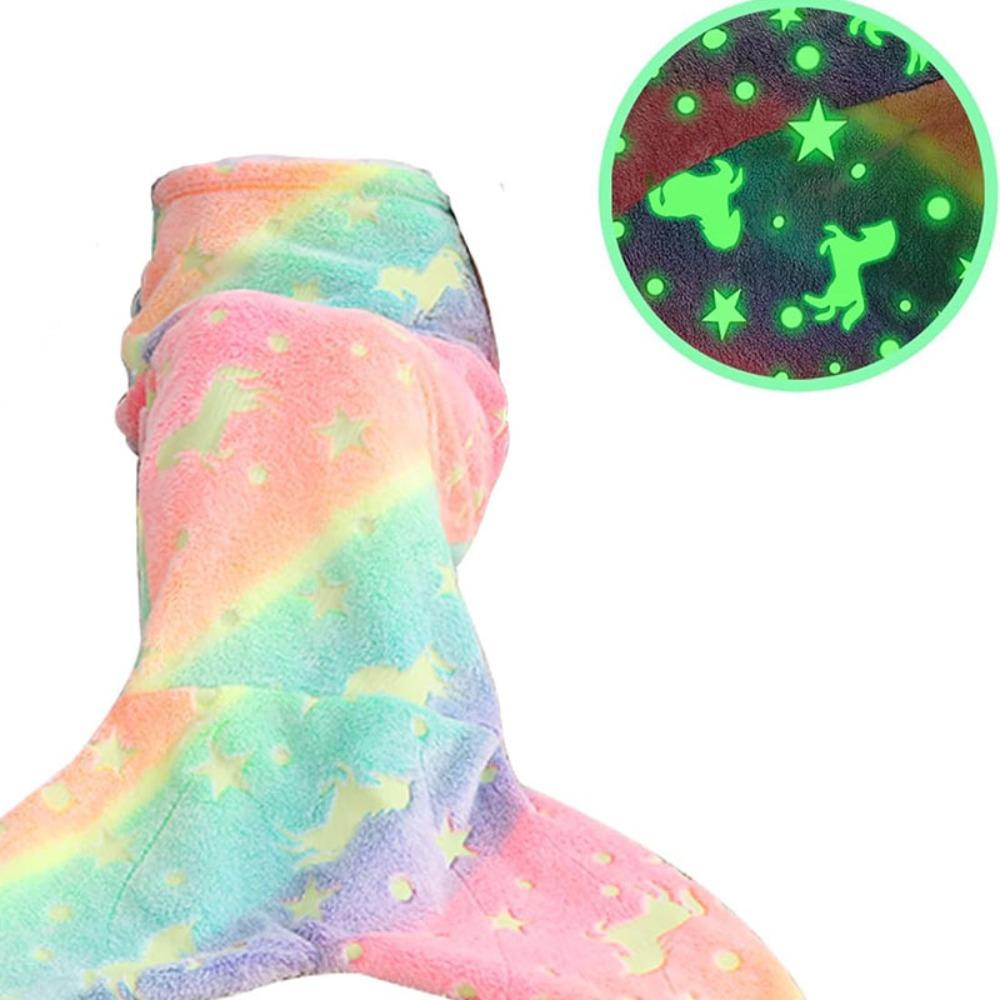 Soft Rainbow Mermaid Blanket Universal Mermaid Tail Blanket Creative Mermaid Sleeping Bag Home