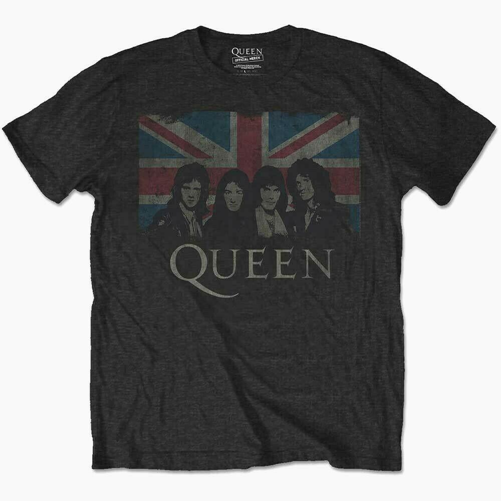 Queen Men's Women's Adult Kids T-Shirt Vintage Union Jack Free Postage