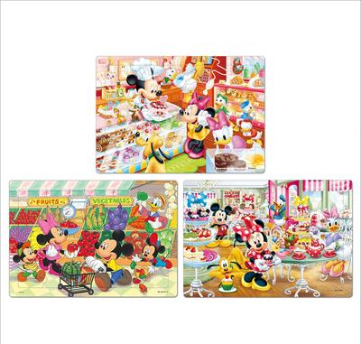 Tenyo Детский пазл Disney Mickey Mouse Shop Series 40, 60, 80 деталей Step Up 3 шт. Набор пазлов для детей Антибактериальное покрытие поставляется
