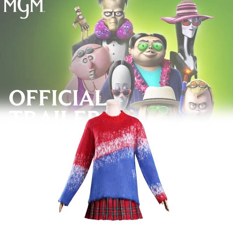 Косплей-свитер «Семейка Аддамс 2» с принтом для костюмированных мероприятий на Хэллоуин