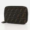 FENDI Folding vanity Pouch Zucca Brown Nylon canvas Women Used