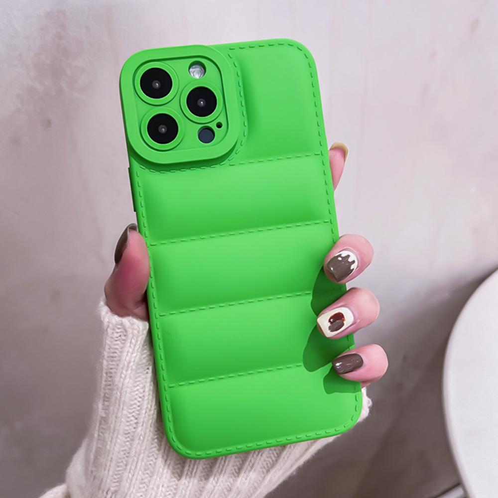 Dropshipping TPU Mobile Phone Case Down Jacket Design for iPhone 14 Pro Max 17 AIR
