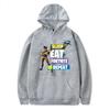 Printed Game Fortnite Sleep Eat Fortnite Repeat Casual Long Sleeve Hoodie Cotton