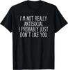 Antisocial Tee Co Забавная футболка для интровертов, унисекс, для взрослых, черная, современная классика