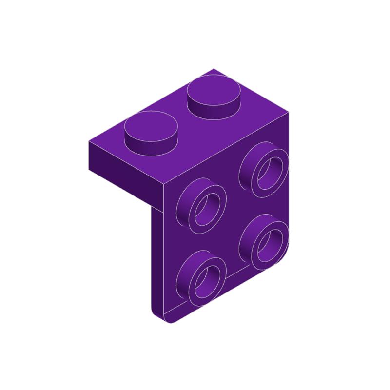 Нетоксичные 10 шт. 44728 Кронштейн 1x2-2x2 Строительные блоки Moc 2+4 Прямоугольные детали Совместимые с Кирпичиками Детские Конструкторы