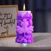3D Осенние листья рельефная цилиндрическая свеча силиконовая форма ручной работы кленовый лист колонна смола форма Кленовый лист цемент гипс формы