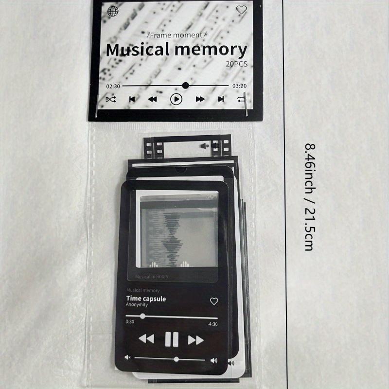 Time Film Series]1pack Retro Black & White Film Decorative Sticker Set Scrapbook Supplies School Supplies for Diy Scrapbooking Frames, 20pieces/Pack