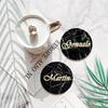 Personalised Marble Coasters Customised Gift Housewarming Room Bar Decor Marble Style Custom Name Ceramic Coaster Sets