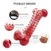 Natural Rubber Chew Toy for Dogs Dental Cleaning Bone with Beef Flavor Teething Relief Safe Dog Toy for Large Breeds