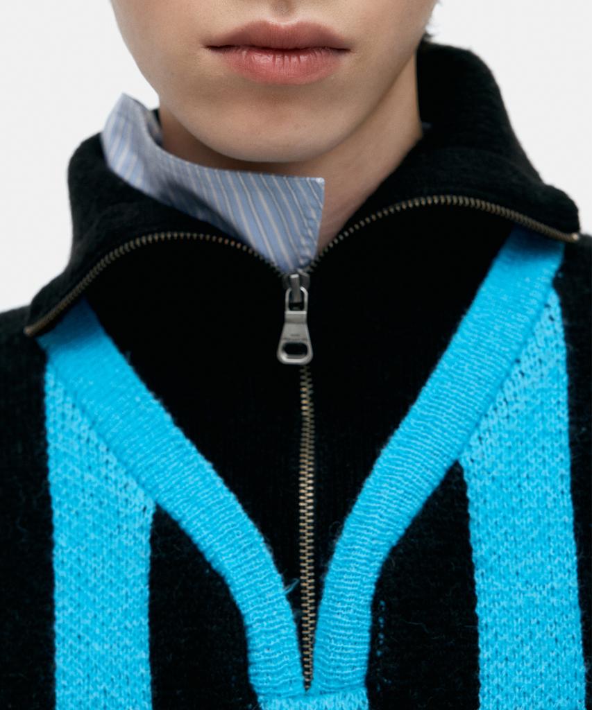 ADSB ANDERSSON BELL Adsb Half Zip-Up Emblem Sweater Atb1370M(Blue)