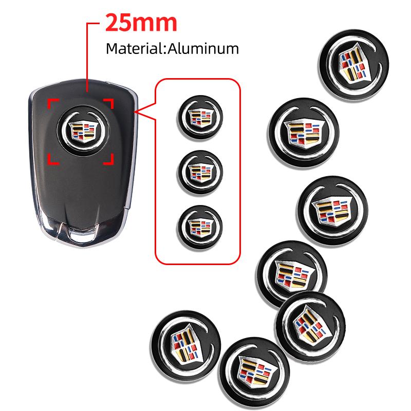 cvrjzn1 25mm Car Key Emblem Stickers Auto Control Key Logo Accessories for Cadillac ATS BLS CT4 CT5 CTS EXT ESCALADE SRX XT4 SLR XTS