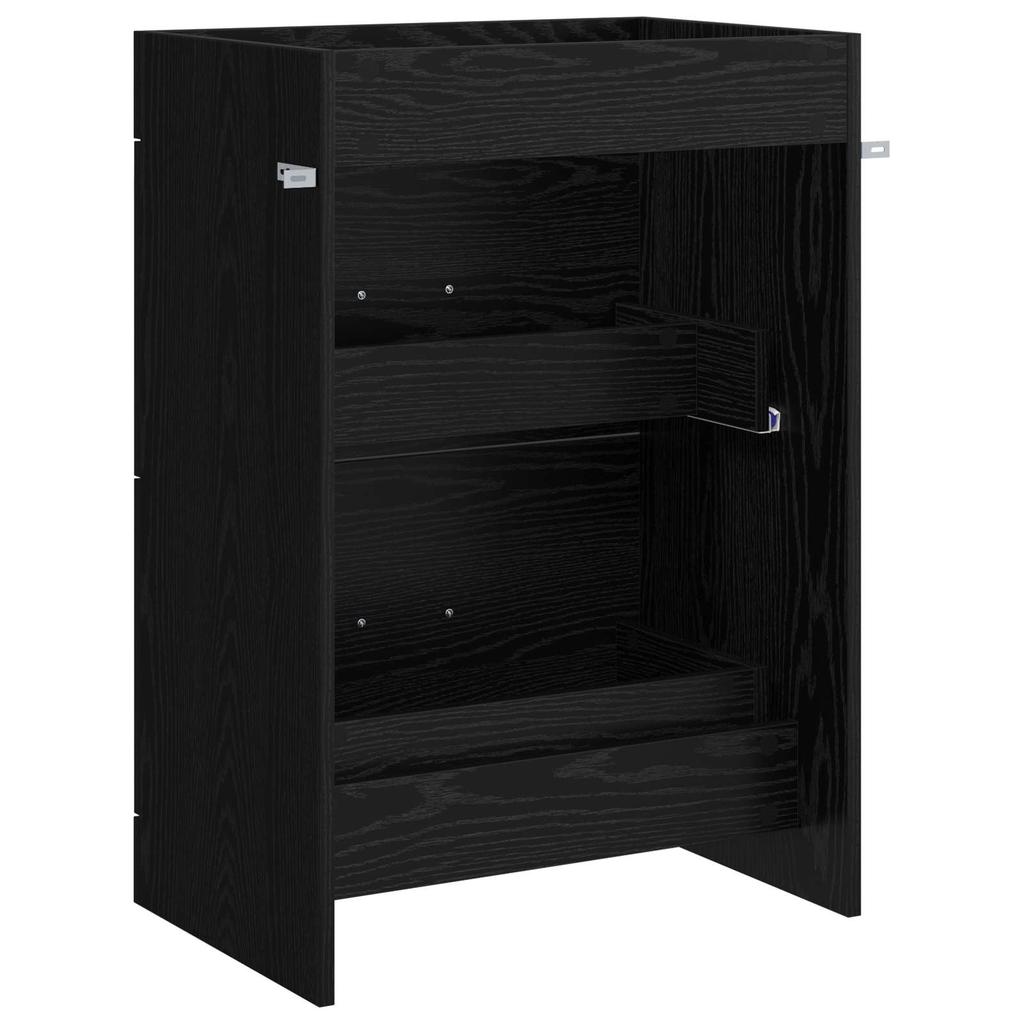 Bathroom Vanity Unit Black Oak 56 x 37.5 x 81 cm Particleboard