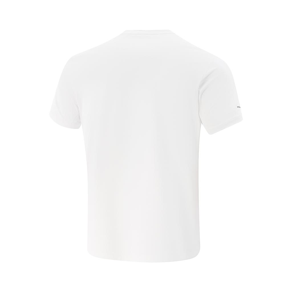 Li-Ning Серия Фитнес Спортивный Повседневный Простой Однотонный Футболка с Круглым Вырезом и Коротким Рукавом Мужские Топы Белый ATSV395-6