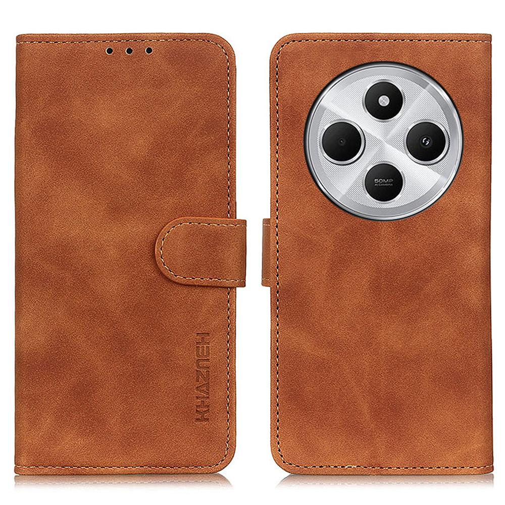 KHAZNEH For Xiaomi Poco C75 4G/Redmi 14R 5G/14C 4G Case Retro PU Leather Wallet Stand Phone Cover