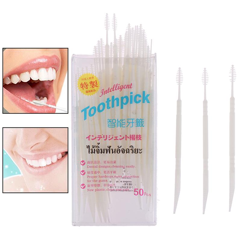 50 палочек/набор, двойная квадратная коробка, ультратонкая зубочистка для зубочисток, линия зубочисток