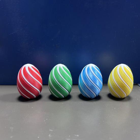 3D Printed Spiral Easter Egg Anxiety Relief Sensory Fidget Toy Pass Through Easter Egg for Adults Easter Basket Stuffers Party Favors