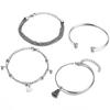4 Pieces of Jewelry Fashion Simple Design Arrow Bracelet Set Adjustable for Women's Gift Jewelry