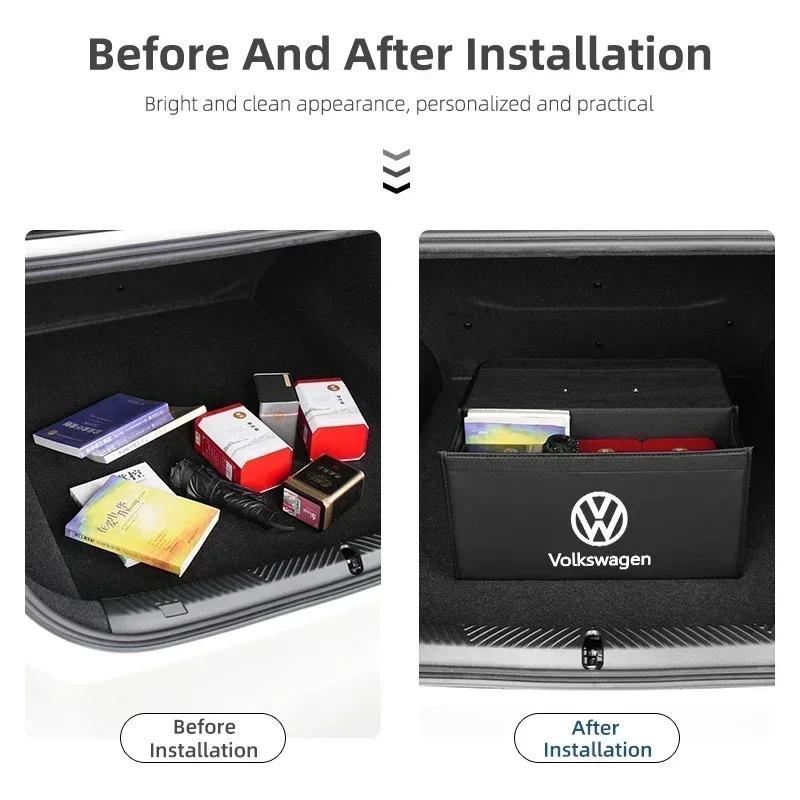 Car Trunk Storage Box Organizer Stowing Tidying Container Bag For Volkswagen VW Scirocco Beetle Golf Passat Polo Tiguan Touran zj8