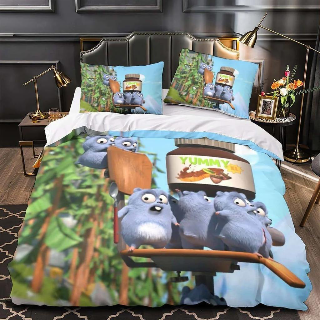 3D Printed Anime Grizzy and the Lemmings Bedding Set Single Twin Full Queen King Size Bed Set Adult Kid Bedroom Duvet Cover Sets