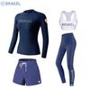 Womens UV Protection Rash Guard Set Long Sleeve Top Pants Snorkeling Diving Surfing Swimming