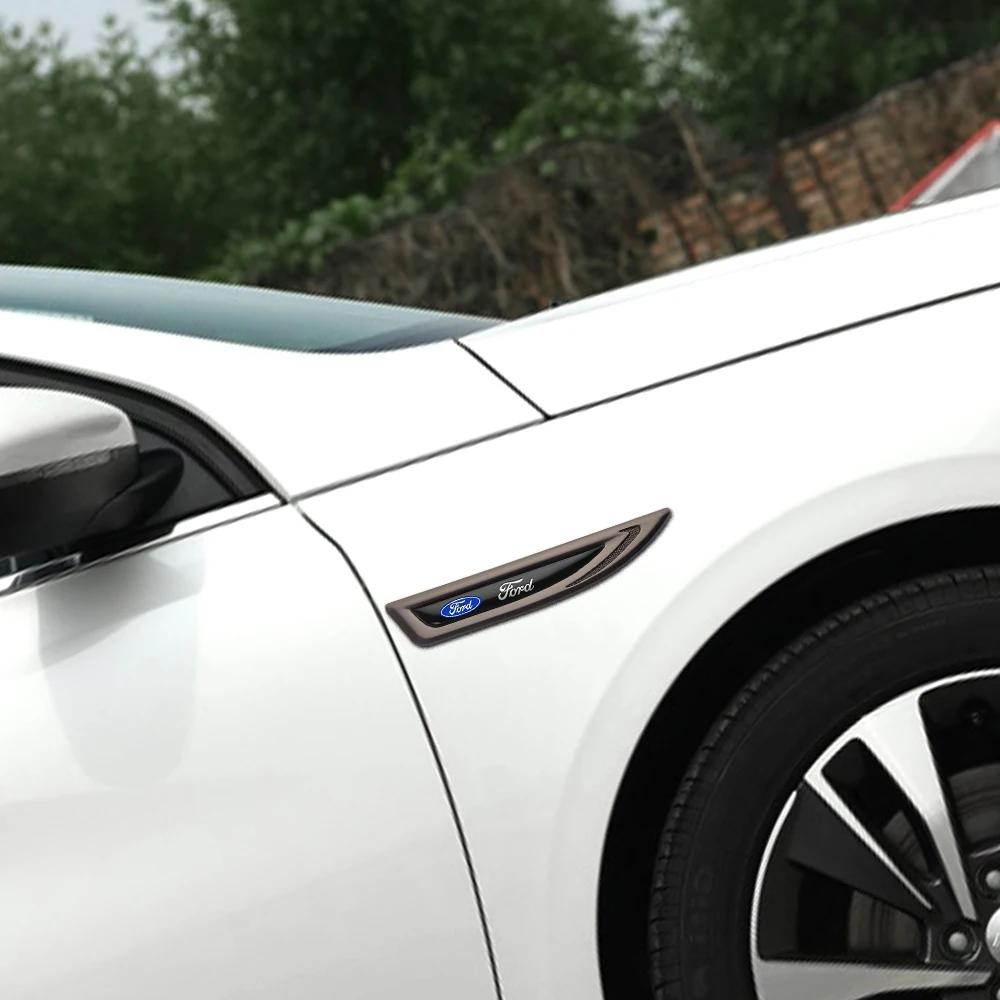 Новая автомобильная наклейка 2026 Горячая 2025 2 шт. Автомобильный стайлинг Наклейки на боковую дверь кузова крыло Ножи Значки Декорация Для Ford Focus MK2 MK3 Rang