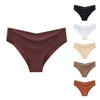 Women Ultra-thin Underpants Panties Seamless Briefs Sexy V-Waist Cozy Stretch Lingerie Female Solid Color Intimates