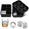 4/6/8/15 Grid Big Ice Food Mold Giant Jumbo Large Food Grade Silicone Ice Cube Square Tray Mold DIY Ice Maker Ice Cube Tray