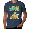 Love Is Love Orange And Blue Design Tshirt Summer Sports Quick Dry Tshirt