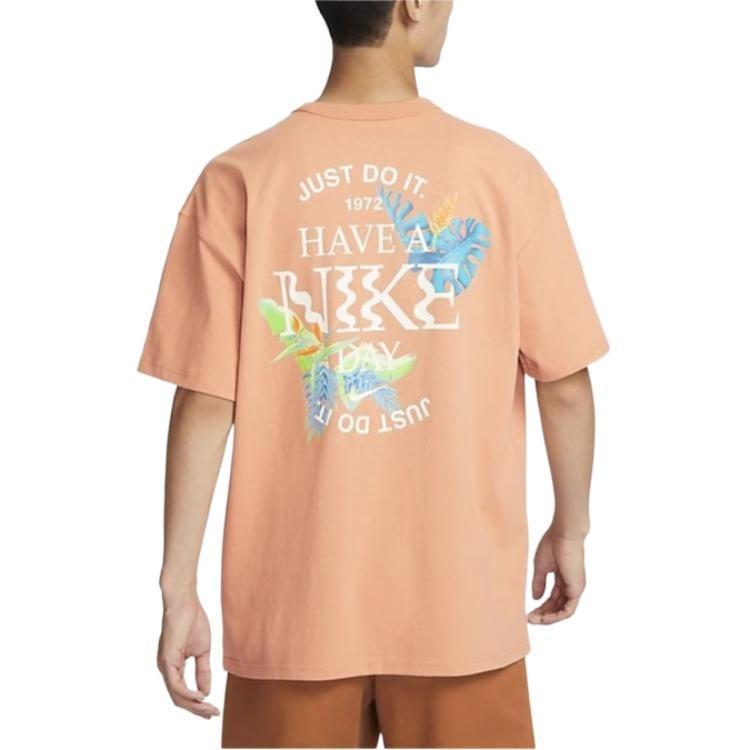 Nike Drop Shoulder Sleeve T-Shirt Men's Orange FQ0351-225