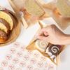 200Pcs Paper Sandwich Bag Stickers Cookie Packaging Bag with Transparent Window and Stickers for Candy Cake Dessert Snack