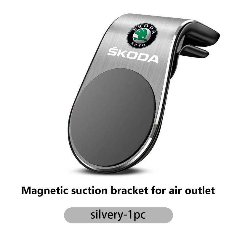 sfrab5 Car Magnetic L-Type Phone Holder Car Smart Phone Stand Clip For Skoda Kamiq Karoq Octavia 2 3 Rapid Scala Kami Fabia VII VRS
