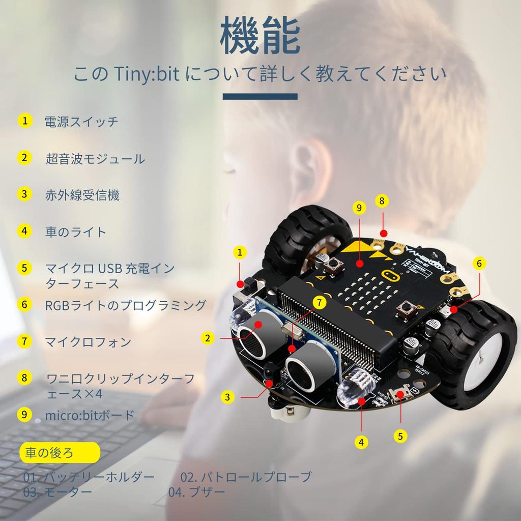 Yahboom Microbit Programming Intelligent Robot App Control STEM Education DIY Evacuation Obstacle Robot Applies To Electronic Contest Youth,
