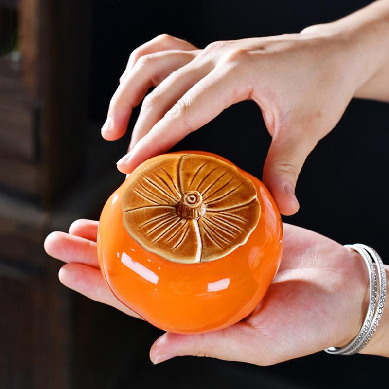 Креативный чайник с хурмой, высокое качество, бытовой керамический резервуар для хранения специй, чайные банки, контейнер для приправ