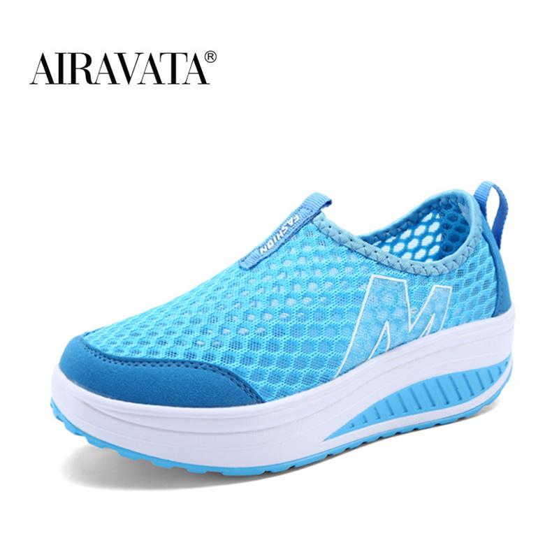Женские летние легкие дышащие мягкие нескользящие кроссовки для ходьбы на открытом воздухе без шнуровки