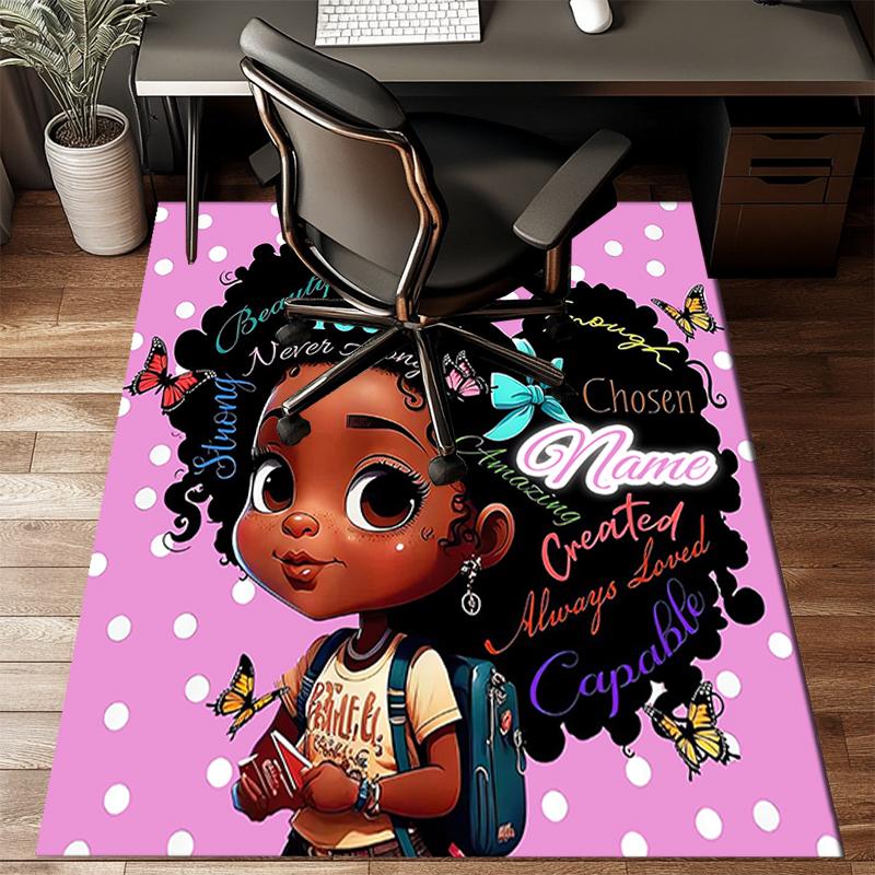 1PC Custom Name Beautiful Theme Floor Mat Ideal for Living Room, Game Rooms, Office, Bedroom,Floor Mat Playful Design