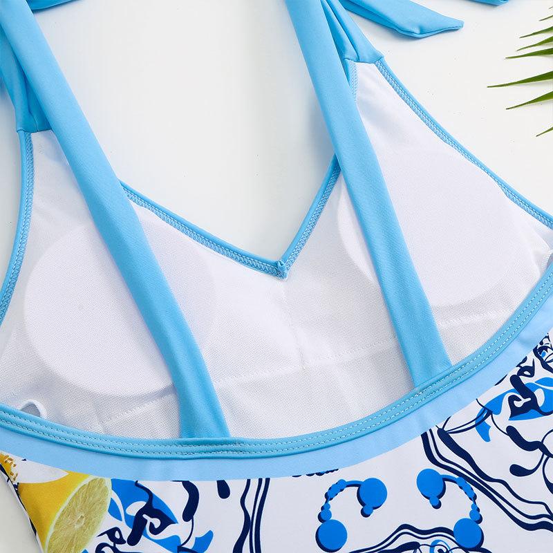 New One-piece Swimsuit for Women Tight Slim Retro Strap Swimsuit Suit Chiffon Long Skirt