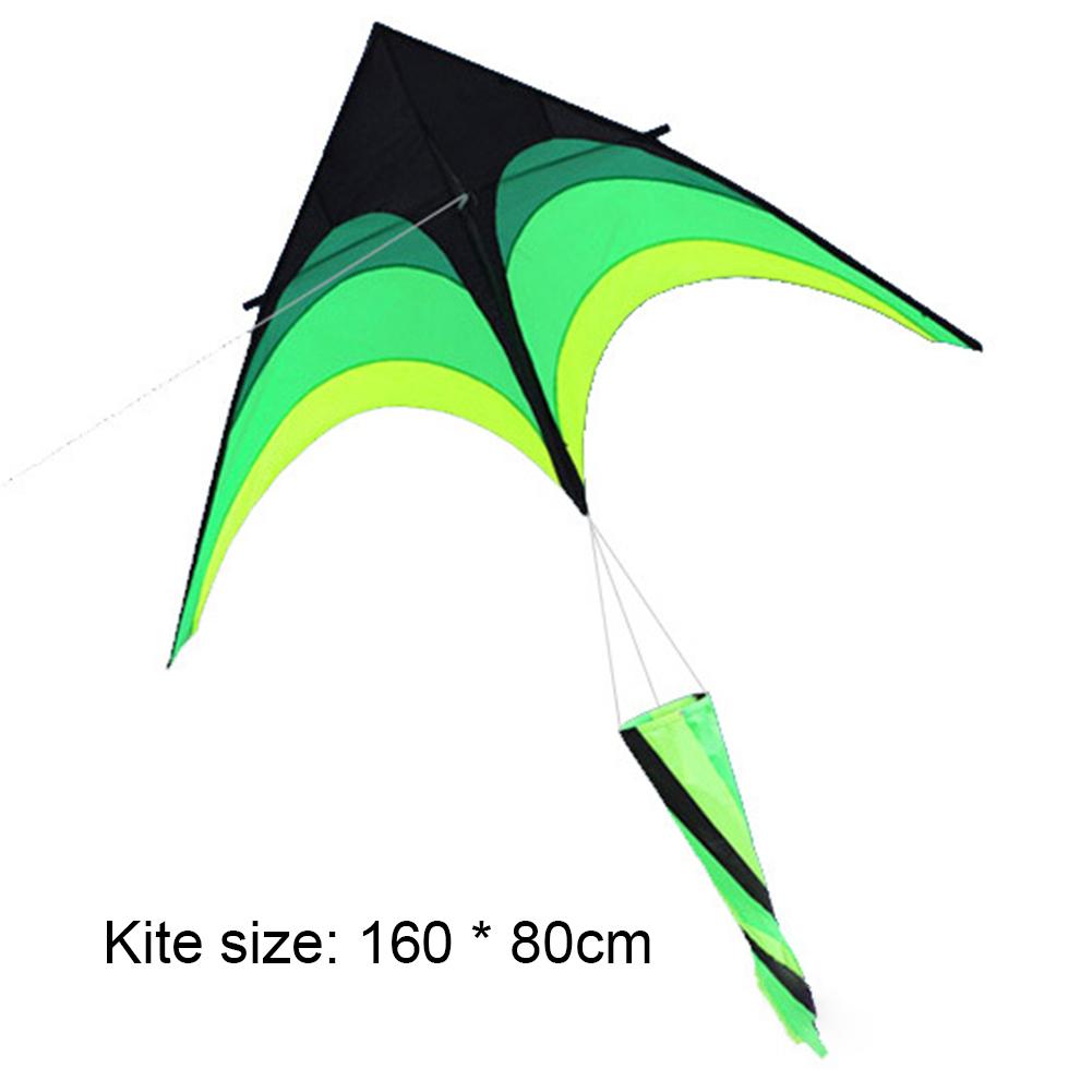 1.6m Big Triangle Kite Easy To Fly Large Delta Kite Toy 10 Meter Tail Fly Wind Kite with Wheel Line for Kids Adults for Outdoor