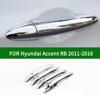 Exterior Chrome Silver Side Door Handle Cover Trim For Hyundai Accent Blue Solaris I25 Fluidic Verna Grand Avega RB