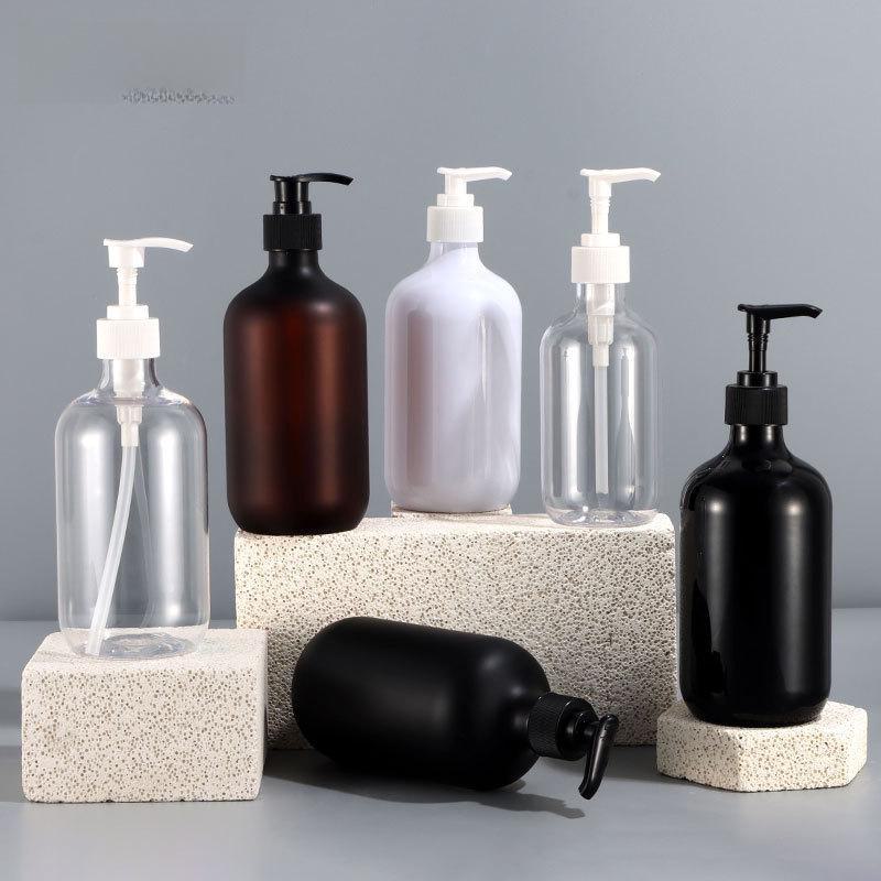 Бутылка для геля для душа и шампуня из матового ПЭТ-пластика на 500 мл