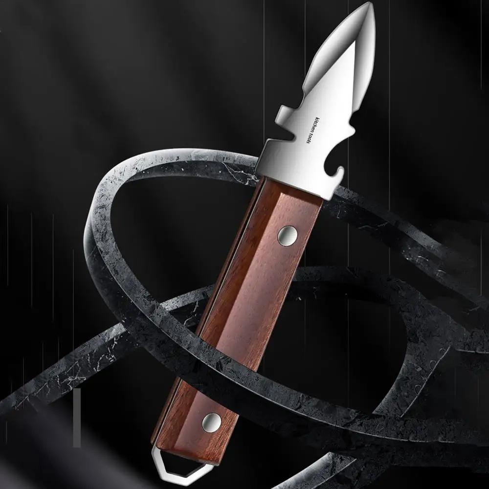 Нож для устриц Острое лезвие Шакер Ракушка Морепродукты Открывалка Инструмент Нержавеющая сталь Открывалка для моллюсков для устриц Моллюски Рыба-жаба Краб Раковины