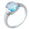 Серебряное кольцо с аквамарином nano (2016533)