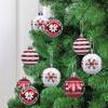 Christmas Balls 24 Pieces Red And White Ball Christmas Tree Decorations 2.36 Inch Shatterproof Pendant For Home Party