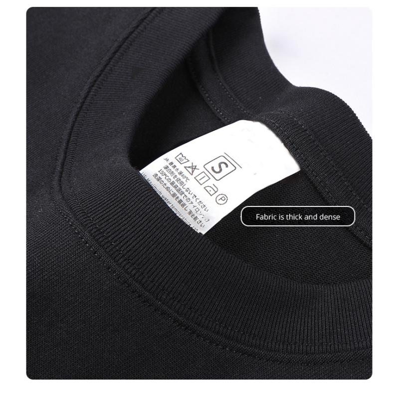 High Quality Summer Heavy T Shirt for Men Oversized Short Sleeve 100% Cotton 9.17oz 260gsm O-Neck Tops Tees