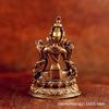 Brass Green Tara Buddha Statue Decorative Figurine Handcrafted Lost Wax Casting Ethnic Home Decor